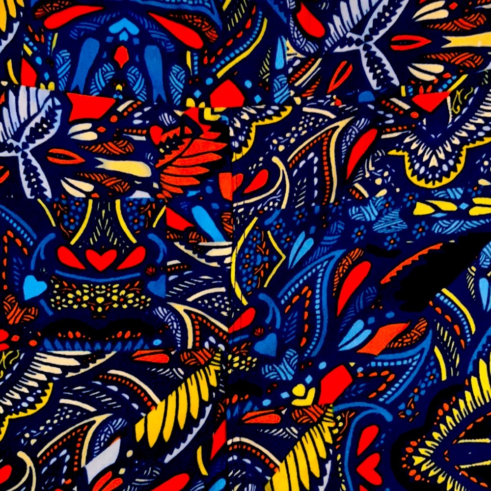 NWOT girls lularoe leggings size L/XL blue print